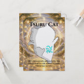 Omamori Card #006 – Tsuru Cat | Connection • Oppor カード (正面/裏面インサイチュ)