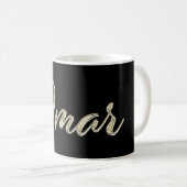 Omar Name whitegold Tasse Teetasse Kaffeetasse コーヒーマグカップ (正面右)