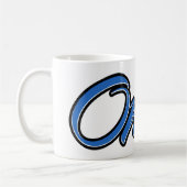 Omar Vorname Name blue Tasse Kaffeetasse コーヒーマグカップ (左)