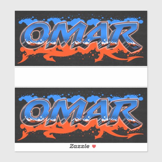 Omar Vorname Name Graffiti Aufkleber Sticker シール (シート)