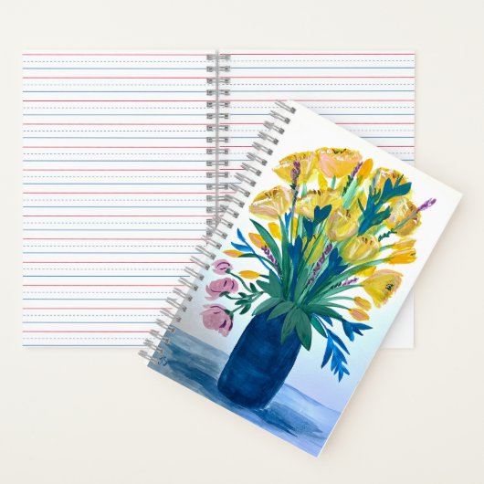 Oma's Flowers spiral notebook ノートブック (内側)