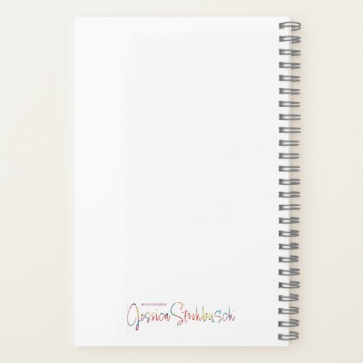 Oma's Flowers spiral notebook ノートブック (裏面)