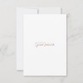 Oma's Flowers thank you / note cards サンキューカード (裏面)