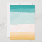 Ombre Beach Sun & Sand | 虹色のベビーシャワー 招待状 (裏面)