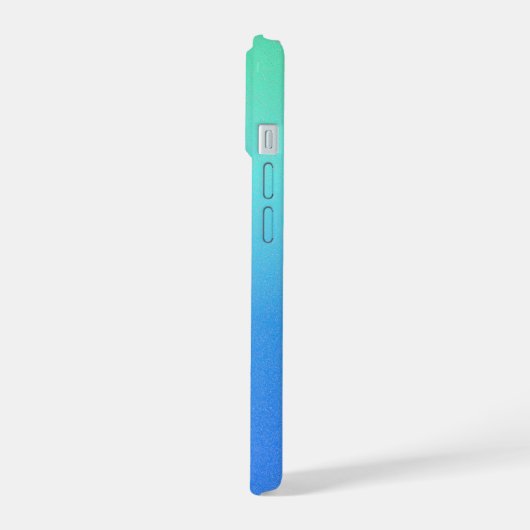 Ombre Blue Personalize Quote & Name Iphone Case iPhone 15ケース (左側面)