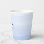 Ombre Gradient Dip Dye Blue Bridal Shower 紙コップ (左)