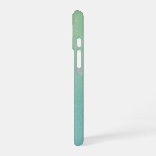 Ombre Green Personalize Quote & Name Iphone Case iPhone 16ケース (左側面)