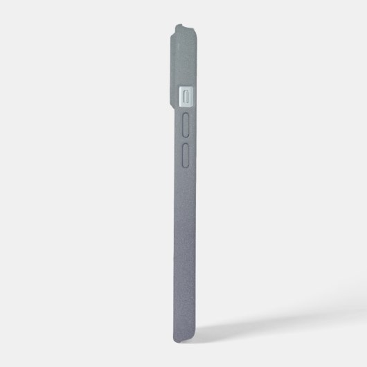 Ombre Grey Personalize Quote & Name Iphone Case 15ケース (左側面)