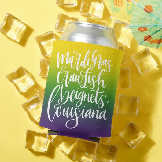 Ombre Mardi Gras Party Keepsake 缶クーラー (インサイチュ 夏)