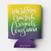 Ombre Mardi Gras Party Keepsake 缶クーラー (裏面)