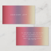 Ombre Pastel Contemporary Minimalist 予約カード (正面/裏面)