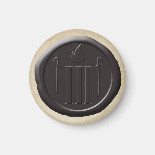 OMD海賊用ワックスシールマグネットの居心地のよい手 マグネット (正面)