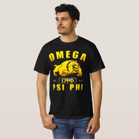 Omega Psi Phi Omegawood 1911 Tシャツ (正面フル)