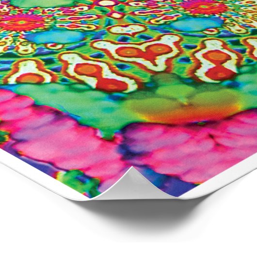 Omenキネティックコラージュ万華鏡のように千変万化するパターンポスター ポスター (角)