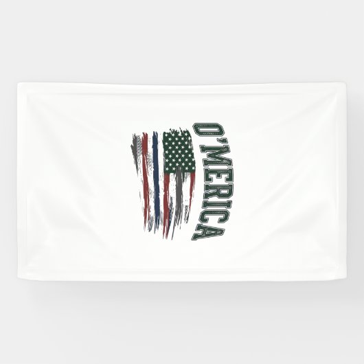 O'Mericaヴィンテージ加工アメリカ国旗Tシャツデザイン_1 横断幕 (横)