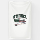 O'Mericaヴィンテージ加工アメリカ国旗Tシャツデザイン_1 横断幕 (縦)