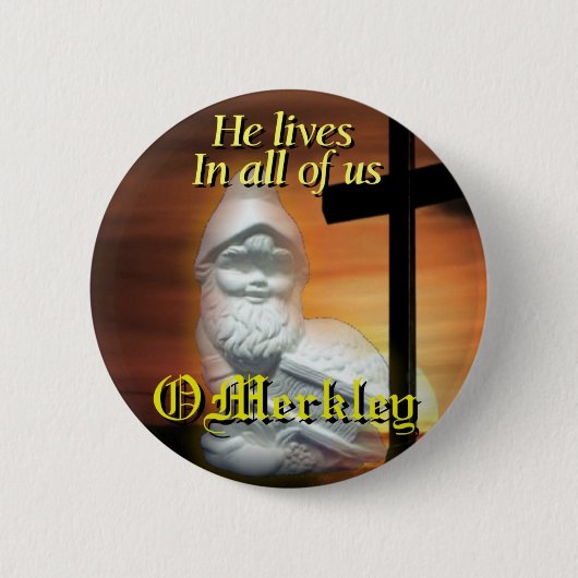 O'Merkleyボタン 缶バッジ (正面)