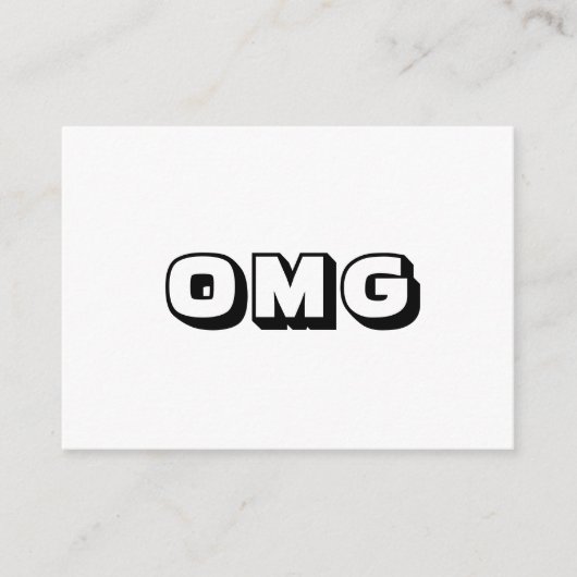 OMGああ私のゴッシュ神モダン白黒カード アドバイスカード (正面)