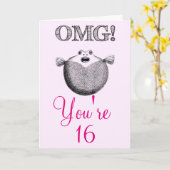 OMGあなたは16。 菓子16の誕生日 カード (黄色い花)