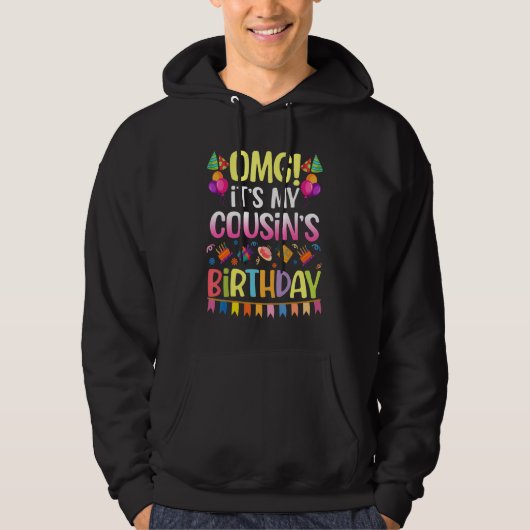 Omgいとこの誕生日が嬉しいよ パーカ (正面)
