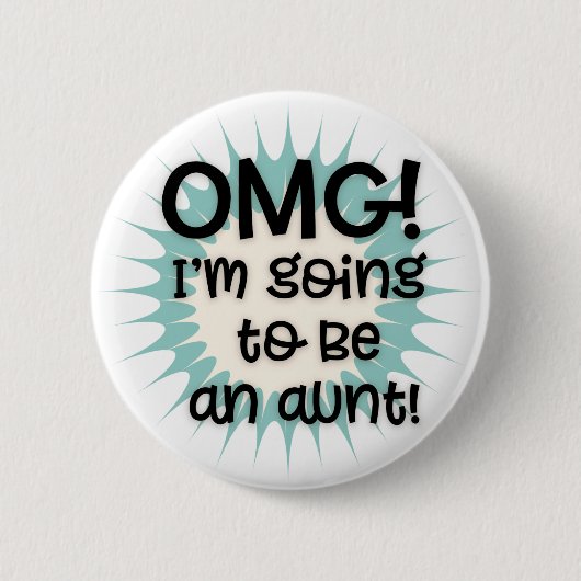 OMGおばさんボタンになる 缶バッジ (正面)