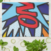 OMGおもしろいレトロ漫画ブックアーポップ・アートのト キッチンタオル (折り畳み)