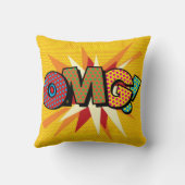 OMGおもしろいレトロ漫画ブックアーポップ・アートのト クッション (裏面)