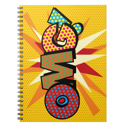 OMGおもしろいレトロ漫画ブックアーポップ・アートのト ノートブック (正面)
