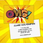 OMGおもしろいレトロ漫画書 名刺