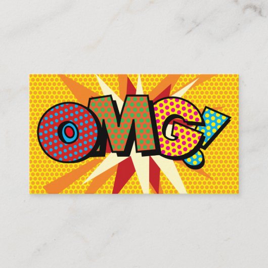 OMGおもしろいレトロ漫画書 名刺 (正面)