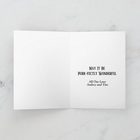 OMGかわいい猫テーマ誕生日カード シーズンカード (内部)