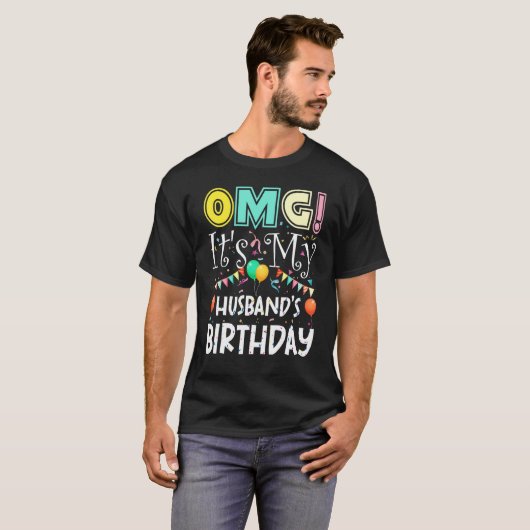Omgその夫の誕生日クールパーティー Tシャツ (正面フル)