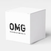 OMGそれはあなたの誕生日トリートボックス – 黒 フェイバーボックス (正面サイド)