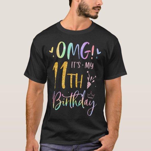 Omgそれは私の11誕生日の女の子ギフトセブン11年 Tシャツ (正面)