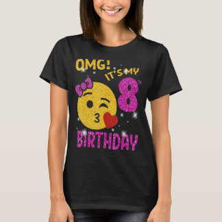 OMGそれは私の8誕生日女の子かわいい8歳誕生 Tシャツ