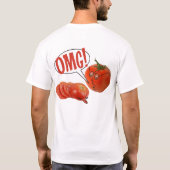 OMGのトマトの切れ Tシャツ (裏面)