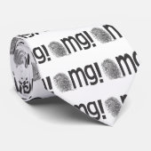 omgの指紋の文字 ネクタイ (ロール)