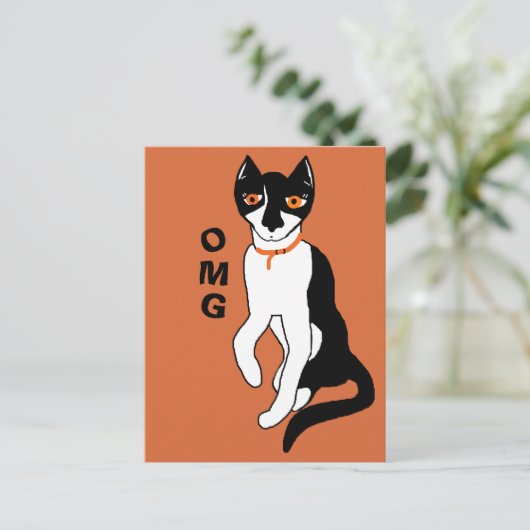 OMGはNos CC0853猫パーソナリティと言う ポストカード (スタンド正面)