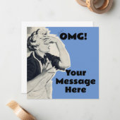 OMGカスタムメッセージアンティーク50sフラットノートカード ノートカード (正面/裏面インサイチュ)