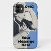 OMGカスタムメッセージアンティーク50s iPhone / iPadケース Case-Mate iPhoneケース (裏面)