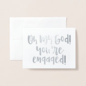 OMGカー婚約したド 箔カード (封筒付き正面)