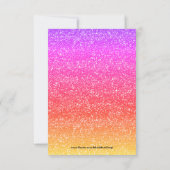 OMGグラデーショングリッター絵文字誕生日招待状 招待状 (裏面)