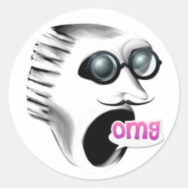 OMGステッカーを叫ぶ ラウンドシール