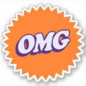 OMGステッカー – およびはっきりしたおもしろいグラフィック シール (正面)