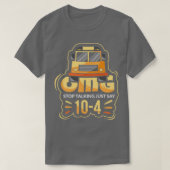 OMGストップは単に104バスドライバと言う Tシャツ (デザイン正面)