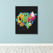 OMGタイポグラフィ キャンバスプリント (インサイチュ (ウッドフロア))