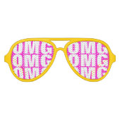 OMGパーティー |ネオン熱狂するアビエーターグラス アビエーターサングラス (正面)