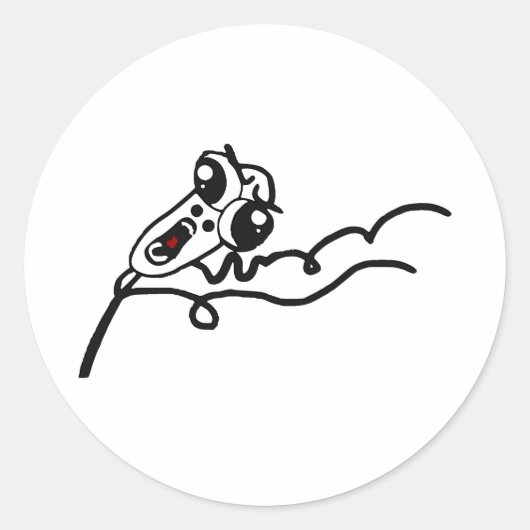 OMGビッ走ク怒り顔漫画ミーム ラウンドシール (正面)