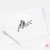 OMGビッ走ク怒り顔漫画ミーム ラウンドシール (封筒)