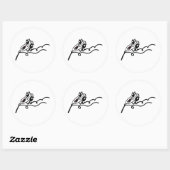 OMGビッ走ク怒り顔漫画ミーム ラウンドシール (シート)